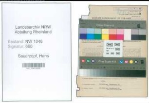 Entnazifizierung Hans Sauerzopf , geb. 09.01.1900 (Steuerberater)
