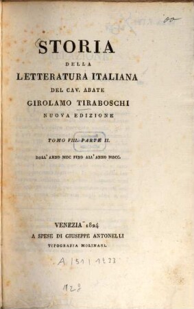 Storia della letteratura italiana, 25. Dall'anno MDC fino all'anno MDCC