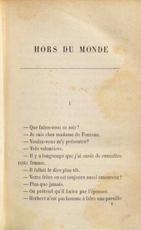 Hors du monde