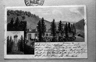 Freiburg i. Br.: Postkarte Jägerhäusle und Aussichtsturm