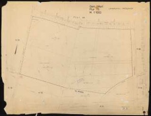 Jahnstadion mit Umgebung, Marl Friedhof: Planungsunterlage der Gem. Marl, Flur 73: Lageplan Friedhof 1:1000