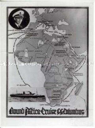 Fotografierte Collage der Afika-Rundreise mit dem Hochseepassagierdampfer "Columbus"