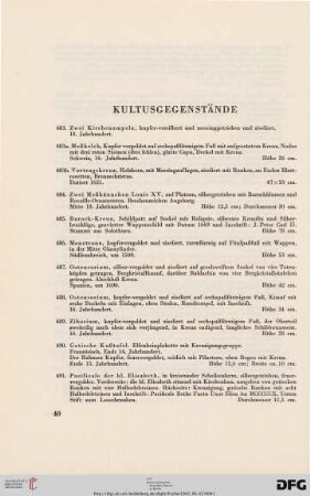 Kultusgegenstände (Nr. 483-525)