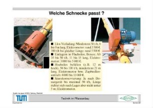 Welche Schnecke passt ?