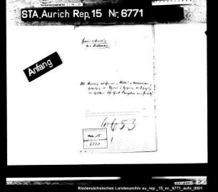 Mitteilung über eine Belohnung für die Rettung des Verunglückten von dem Schiff "Alida" aus Westrhauderfehn