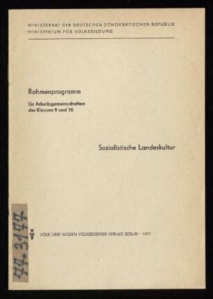 Sozialistische Landeskultur