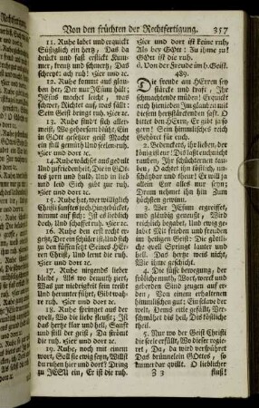 d. Von der Freude im h. Geist. - f. Von der Glückseligkeit derer Gläubigen überhaupt.