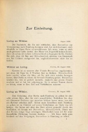 Berzelius und Liebig : ihre Briefe von 1831 - 1845 mit erläuternden Einschaltungen aus gleichzeitigen Briefen von Liebig und Wöhler, sowie wissenschaftlichen Nachweisen
