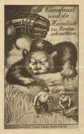 Anti-russische Postkarte