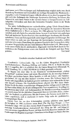 Eimsbüttler Lebensläufe, htsg. von der Galerie Morgenland, Eimsbüttler Geschichtswerkstatt, Bde. 1-6 : Hamburg, Dölling und Galitz, 1992 ff.