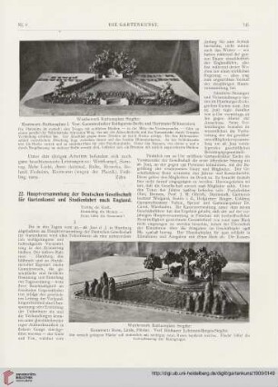 22. Hauptversammlung der Deutschen Gesellschaft für Gartenkunst und Studienfahrt nach England