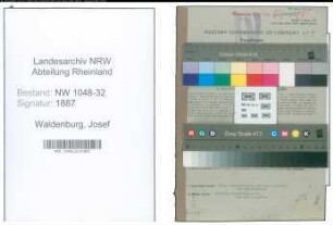Entnazifizierung Josef Waldenburg , geb. 09.07.1903 (Beamter)