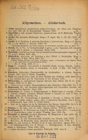Lager-Verzeichnis. 284. 1897