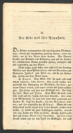 II. Die Erde und ihre Bewohner.