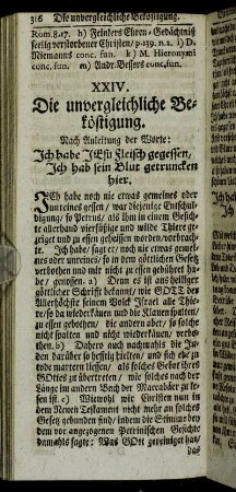 XXIV. Die unvergleichliche Beköstigung.