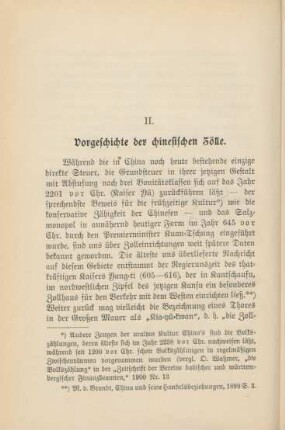 II. Vorgeschichte der chinesischen Zölle