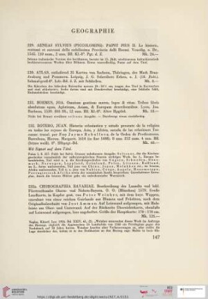 Geographie (nr. 229 - 239)