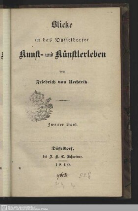 2: Blicke in das Düsseldorfer Kunst- und Künstlerleben
