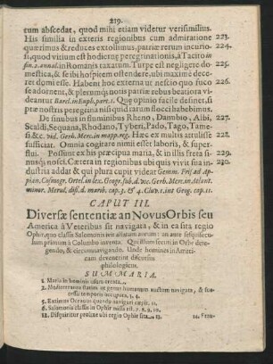 Caput III. Diversae sententiae an Novus Orbis seu America a Veteribus sit navigata ...
