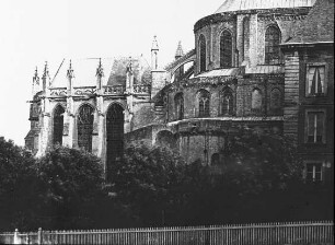 Fecamp (Seine-Maritime), Klosterkirche Abbaye de la Sainte Trinity, Außenansicht der Chorpartie