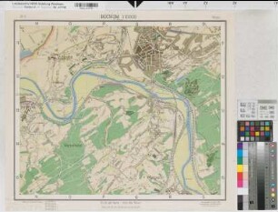 Bochum, Gauhauptstadt Bochum, Stadtplan, Blatt 9, Witten, koloriert