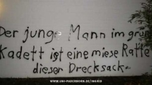Der junge Mann im grün Kadett ist eine miese Ratte dieser Drecksack