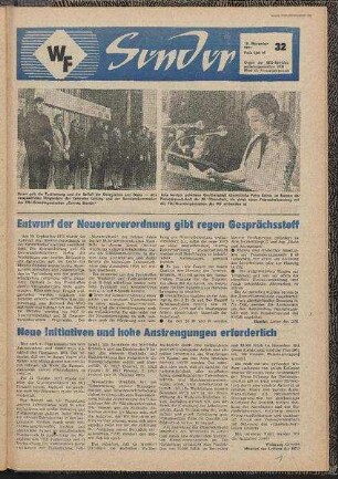 Betriebszeitung 'WF-Sender', Nr.32/1971 (19. November 1971)