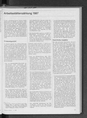 Arbeitsstättenzählung 1987