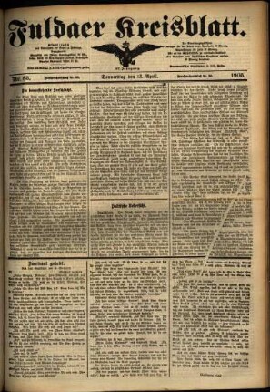 Ausgabe vom Donnerstag, den 13. April 1905.
