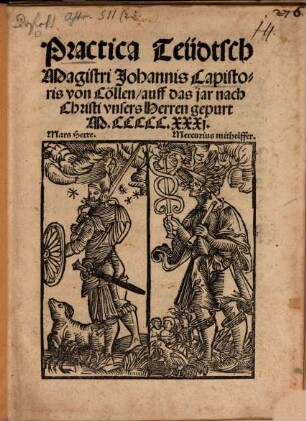 Practica Teudtsch : auff das jar ... 1531