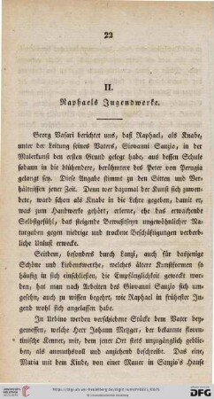 II. Raphaels Jugendwerke