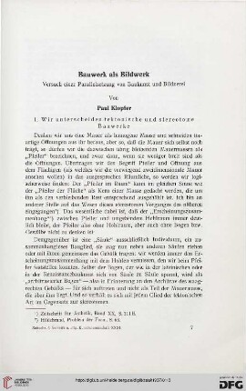 31: Bauwerk als Bildwerk : Versuch einer Parallelsetzung von Baukunst und Bildnerei