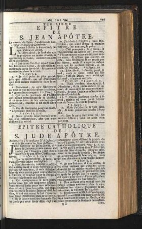 Troisieme Epitre Catholique De S. Jean Apôtre