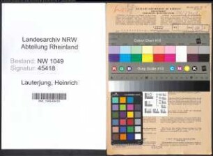 Entnazifizierung Heinrich Lauterjung , geb. 30.09.1888 (Betriebsingenieur)