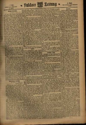 Zweite Ausgabe vom Samstag, den 15. Oktober 1910.