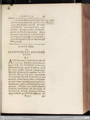 Caput XXIX. De Scriptoribus Arithmeticis