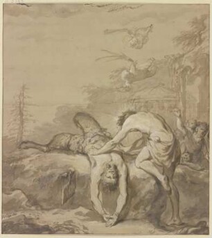 Apollo schindet den Marsyas