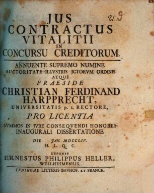 Jus Contractus Vitalitii In Concursu Creditorum