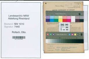 Entnazifizierung Otto Roltsch , geb. 11.01.1895 (Geschaeftsfuehrer)