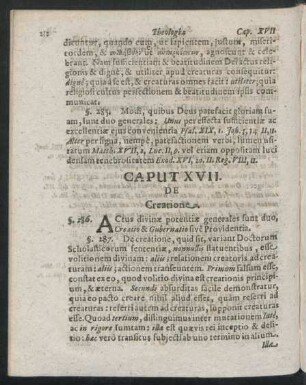 Caput XVII. De Creatione.
