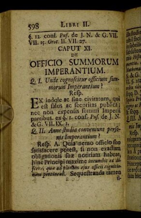 Caput XI. De officio summorum imperantium.