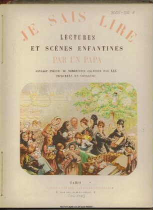 Je sai lire : Lectures et scènes enfantines par un papa ; ouvrage enrichi de nombreuses gravures par Lix. Imprimées en couleurs.
