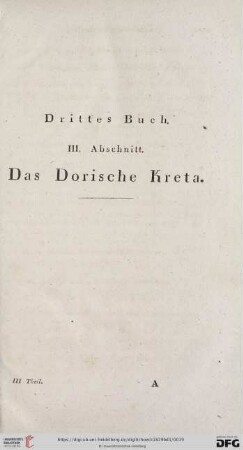 Drittes Buch. III. Abschnitt: Das Dorische Kreta