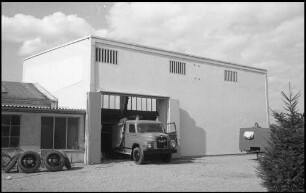 Weisweil: Feuerwehrgerätefabrik, Gebrüder Bachert, Lackierhalle, Südseite
