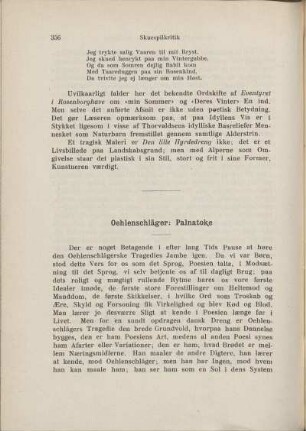 Oehlenschläger: Palnatoke