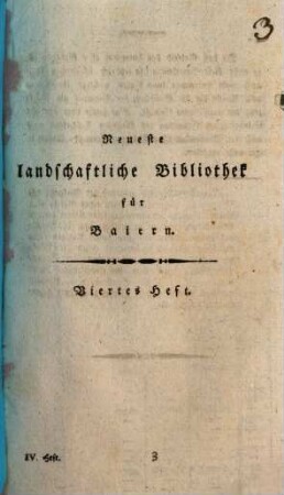 Neueste landschaftliche Bibliothek für Baiern. 1. 1800/02, 4
