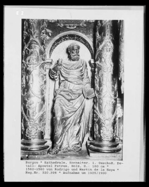 Hauptaltar mit Szenen aus dem Marienleben — Erstes Geschoss — Apostel Petrus
