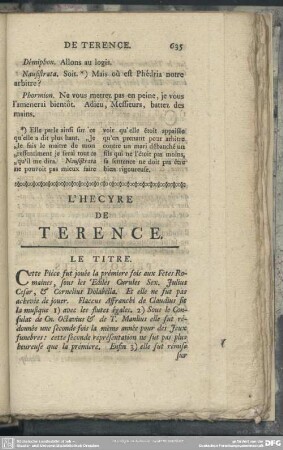 L'Hecyre De Terence
