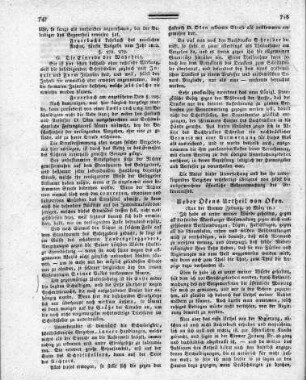 Ueber Okens Urtheil von Oken : (Aus der Bremer Zeitung, 26. März 18.)