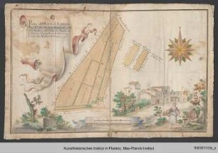 Plan und Ansicht des Podere di Legniaia bei Galluzzo